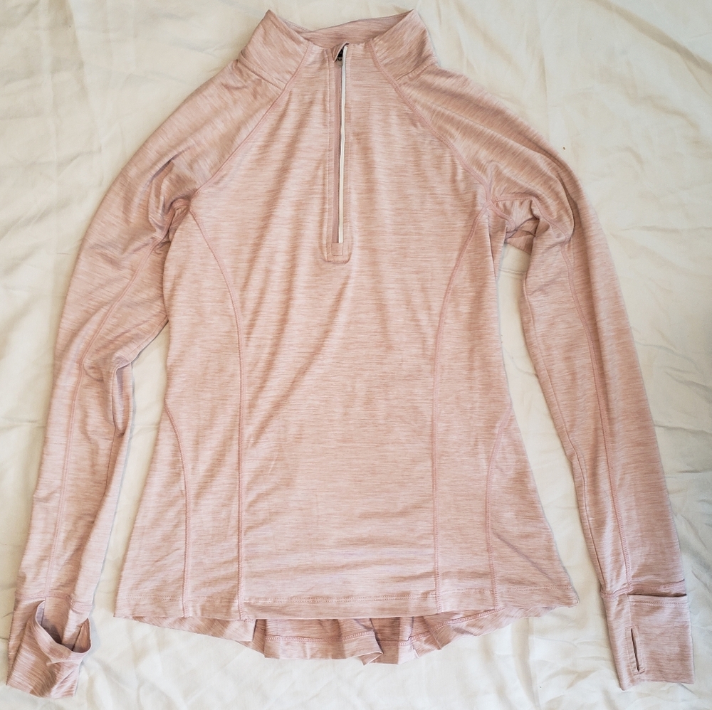 Mondetta Women's Pink ¼ Activewear Pullover W/ Pleated Back S